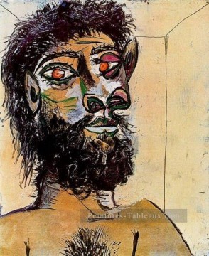 Tête d’homme barbu 1956 cubiste Peinture à l'huile